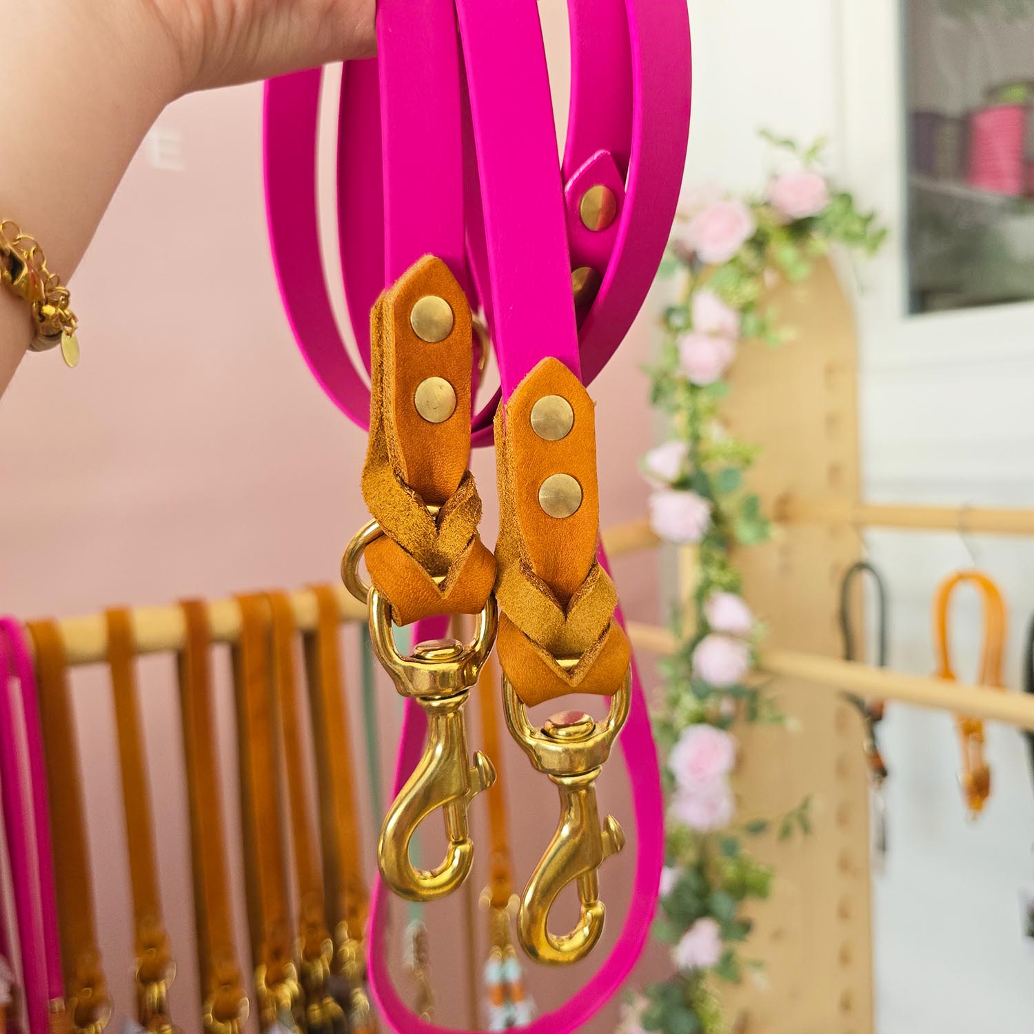 Biothaneleine Beere 2,3m (große Karabiner)