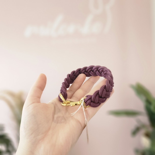 HU24cm Mini Mini geflochten Aubergine